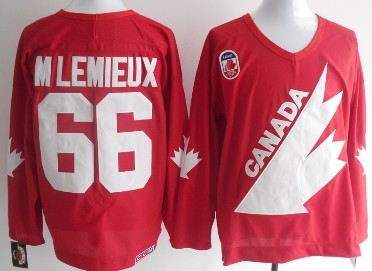 Mario Lemieux Team Canada red Throwback jersey