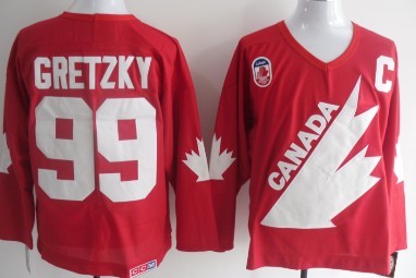 Wayne Gretzky Team Canada red Throwback jersey