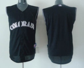 Custom Colorado Rockies black jersey