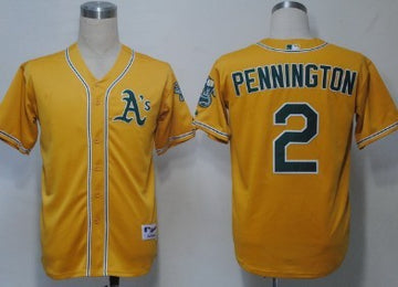 Pennnington Oakland Athletics yellow jersey
