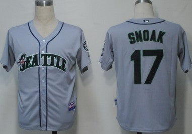 Justin Smoak Seattle Mariners gray jersey