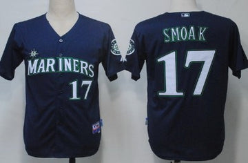 Justin Smoak Seattle Mariners navy jersey