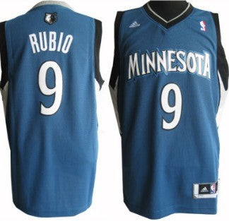 Ricky Rubio Revolution Minnesota Timberwolves blue jersey