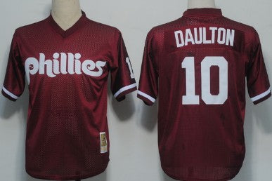 Darren Daulton Mesh Batting Practice Philadelphia Phillies red Throwback jersey