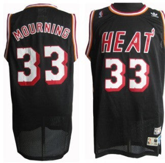 Alonzo Mourning Miami Heat black Throwback jersey