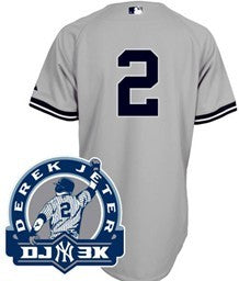 Derek Jeter New York Yankees gray jersey