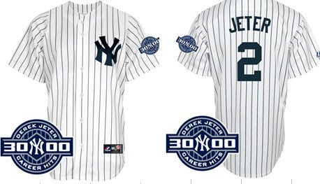 Derek Jeter New York Yankees white jersey