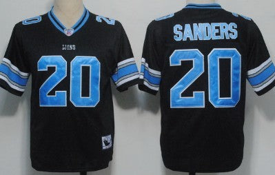 Barry Sanders Detroit Lions black Throwback jersey