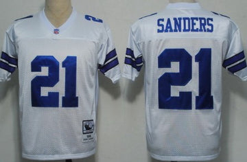 Deion Sanders Dallas Cowboys white Throwback jersey