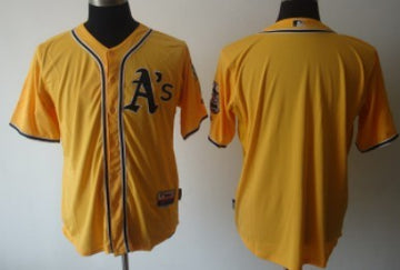 Custom Oakland Athletics yellow jersey