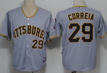 Kevin Correia Pittsburgh Pirates gray jersey