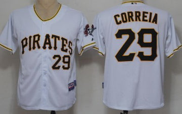 Kevin Correia Pittsburgh Pirates white jersey