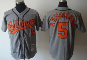 Brooks Robinson Baltimore Orioles gray Throwback jersey