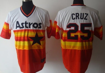 Cruz Houston Astros white Throwback jersey