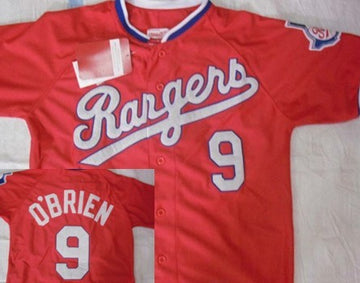 Pete OBrien Texas Rangers red Throwback jersey