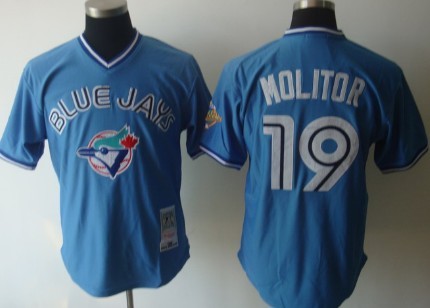 Paul Molitor Toronto Blue Jays blue Throwback jersey
