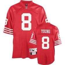 Steve Young San Francisco 49ers red Throwback jersey