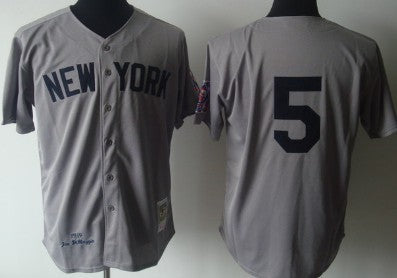 Joe DiMaggio New York Yankees gray Throwback jersey