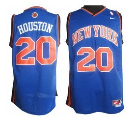 Allan Houston New York Knicks blue Throwback jersey