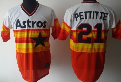 Pettitte Houston Astros white Throwback jersey