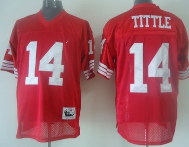 Y.A.Tittle San Francisco 49ers red Throwback jersey