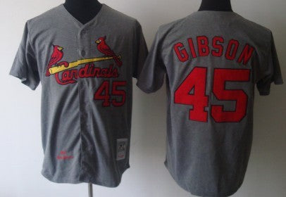 Bob Gibson St. Louis Cardinals gray Throwback jersey