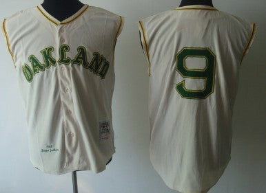 Reggie Jackson Oakland Athletics cream Throwback jersey