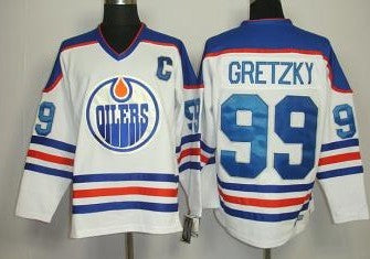 Wayne Gretzky Edmonton Oilers white Throwback jersey