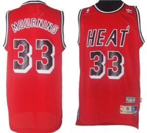 Alonzo Mourning Miami Heat red Throwback jersey