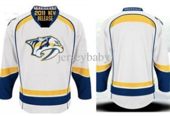 Custom Nashville Predators white jersey