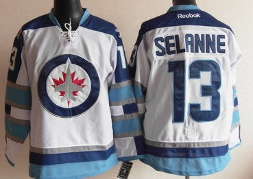 Teemu Selanne Winnipeg Jets white jersey