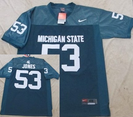 Greg Jones Michigan State Spartans green jersey