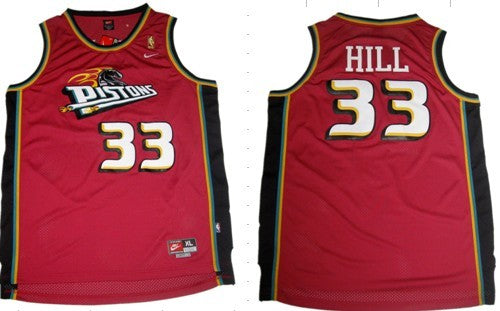 Grant Hill Detroit Pistons red Throwback jersey