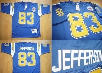 John Jefferson Los Angeles Chargers navy Throwback jersey