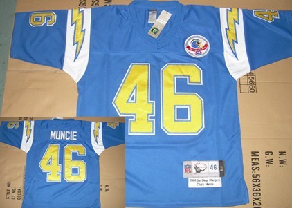 Chuck Muncie Los Angeles Chargers blue Throwback jersey