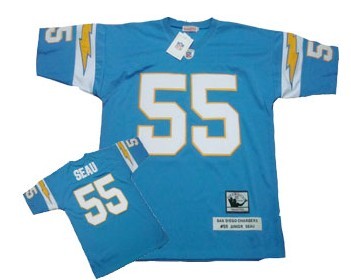 Junior Seau Los Angeles Chargers blue Throwback jersey