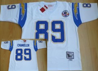 Wes Chandler Los Angeles Chargers white Throwback jersey