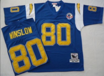 Kellen Winslow Los Angeles Chargers navy Throwback jersey