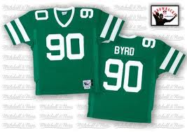 Dennis Byrd New York Jets green Throwback jersey