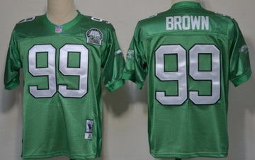 Jerome Brown Philadelphia Eagles green Throwback jersey