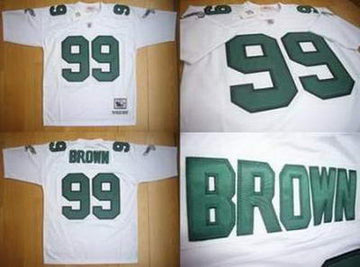 Jerome Brown Philadelphia Eagles white Throwback jersey