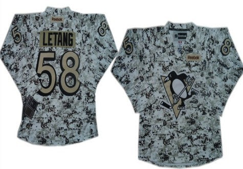 Kris Letang Pittsburgh Penguins white Camo jersey