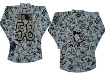Kris Letang Pittsburgh Penguins white Camo jersey