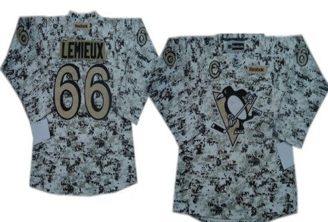Mario Lemieux Pittsburgh Penguins white Camo jersey