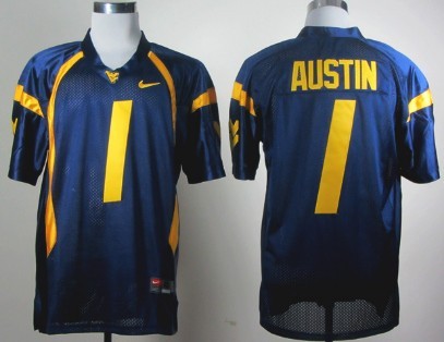 Tavon Austin West Virginia Mountaineers navy jersey