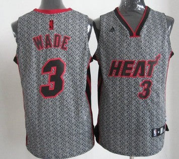 Dwyane Wade Miami Heat gray Fashion Static jersey
