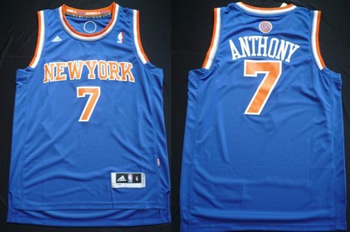 Carmelo Anthony Revolution New York Knicks blue jersey