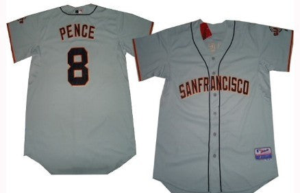 Hunter Pence San Francisco Giants gray jersey