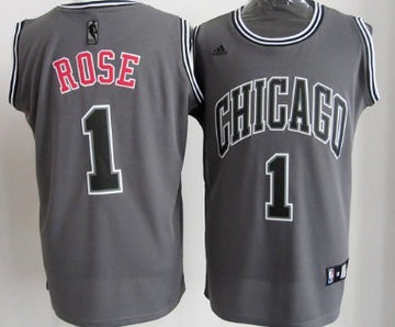 Derrick Rose Chicago Bulls gray Shadow jersey