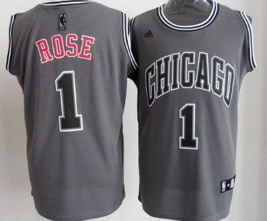 Derrick Rose Chicago Bulls gray Shadow jersey